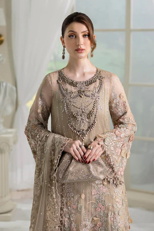 Maria B. | 3 Piece Unstitched Embroidered Chiffon Suit | MPC-25-107
