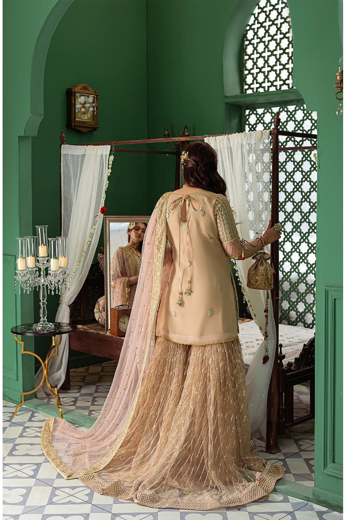 Tabya | 3 Piece Unstitched Embroidered Organza | Nagma
