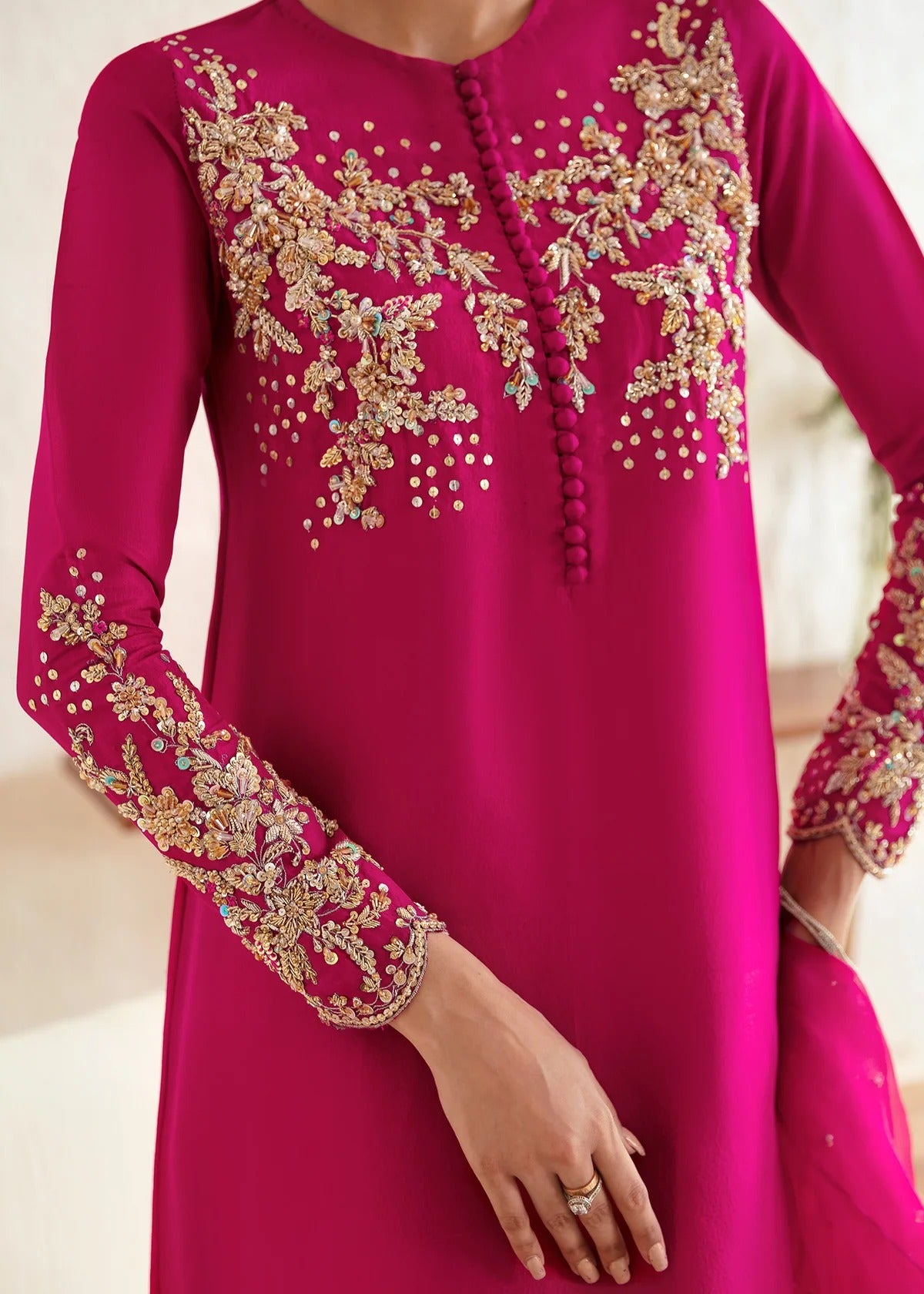 Kanwal Malik | 3 Piece Unstitched Embroidered Silk | Myra