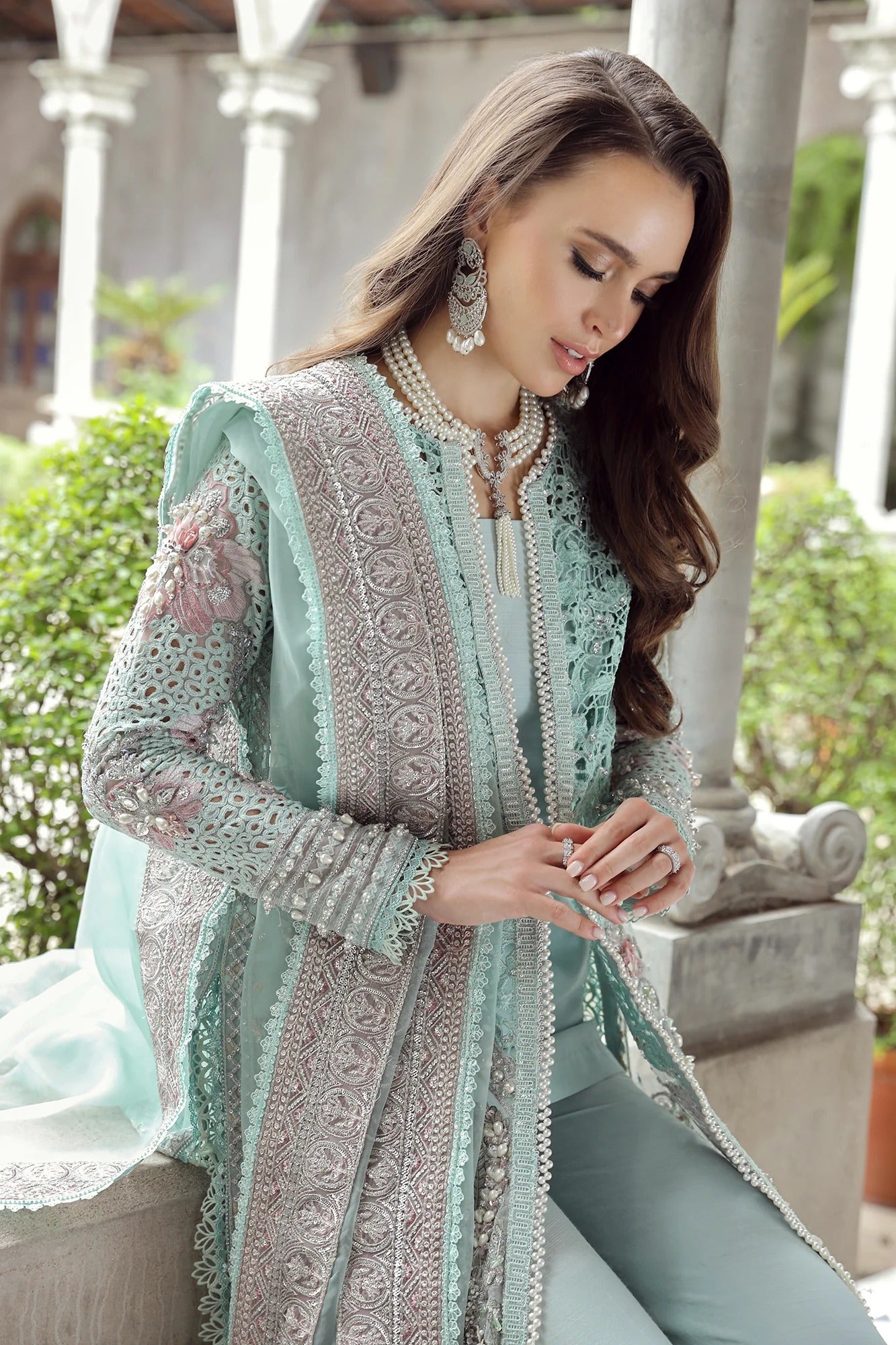 Maryam Hussain | 3 Piece Unstitched Embroidered | Alara
