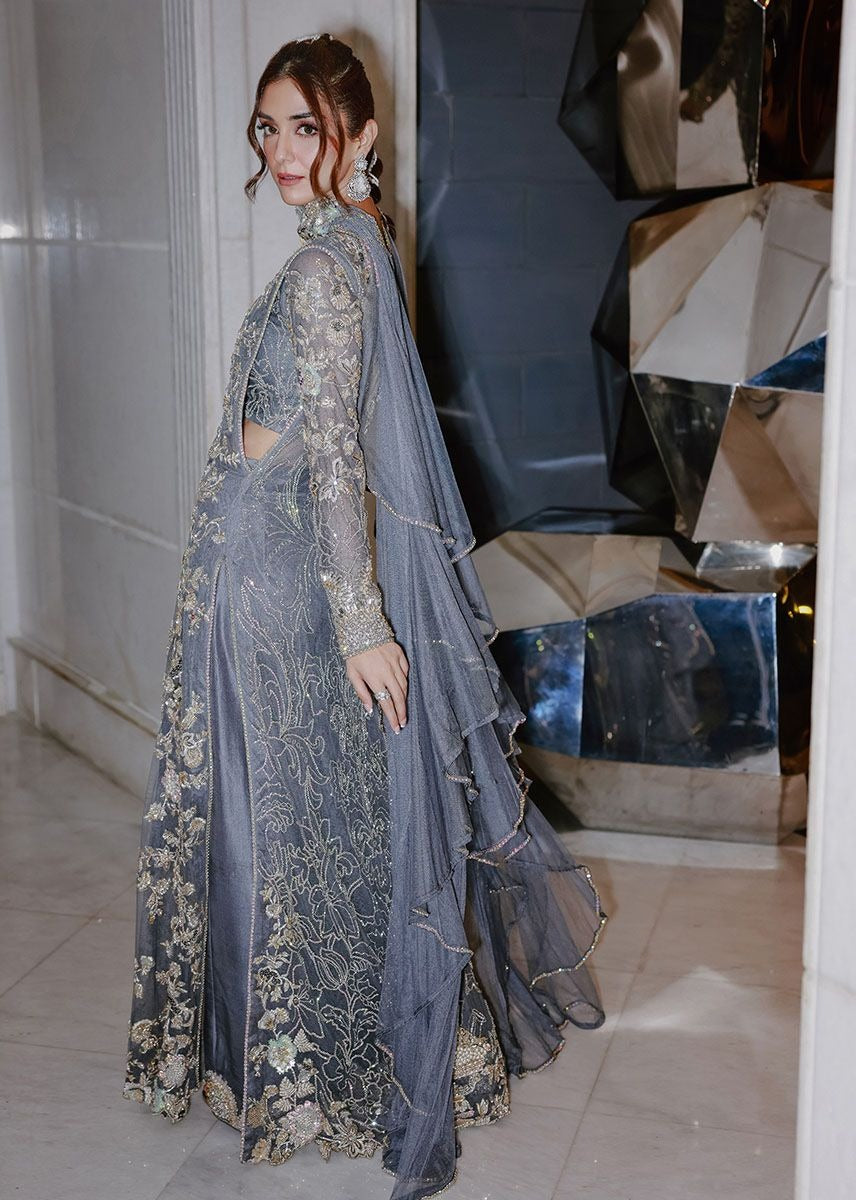 Sara Rohale Asghar | 3 Piece Unstitched Embroidered Silk | Lazulum