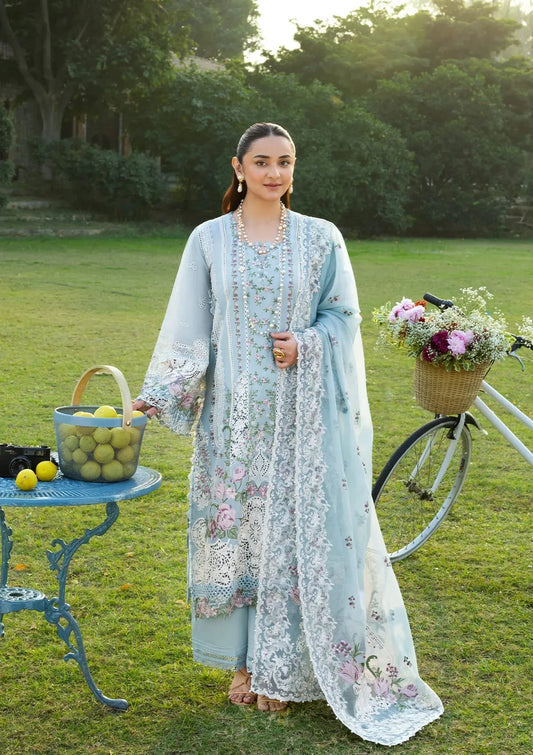 Elaf | 3 Piece Unstitched Embroidered Lawn | ELY-07 Morning Drizzle