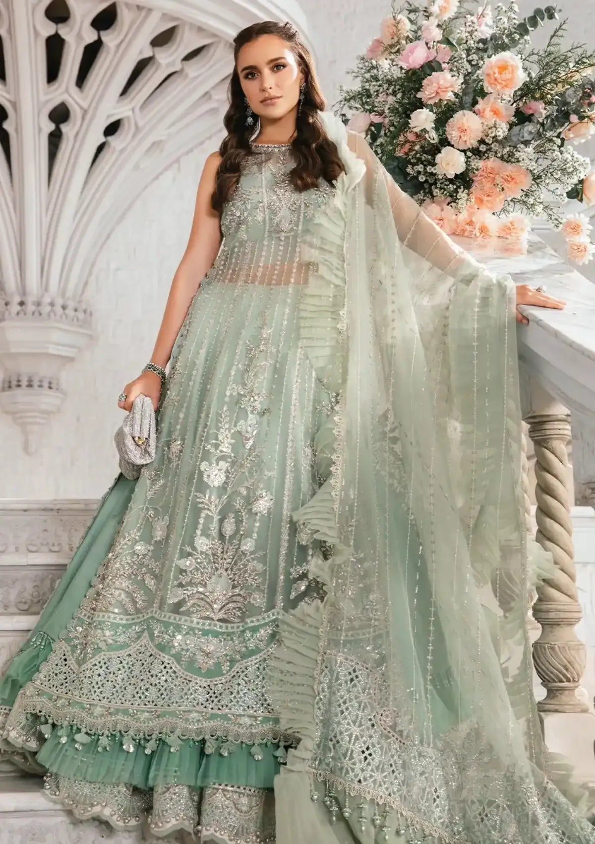 Maria B. | 3 Piece Unstitched Embroidered Organza | D3