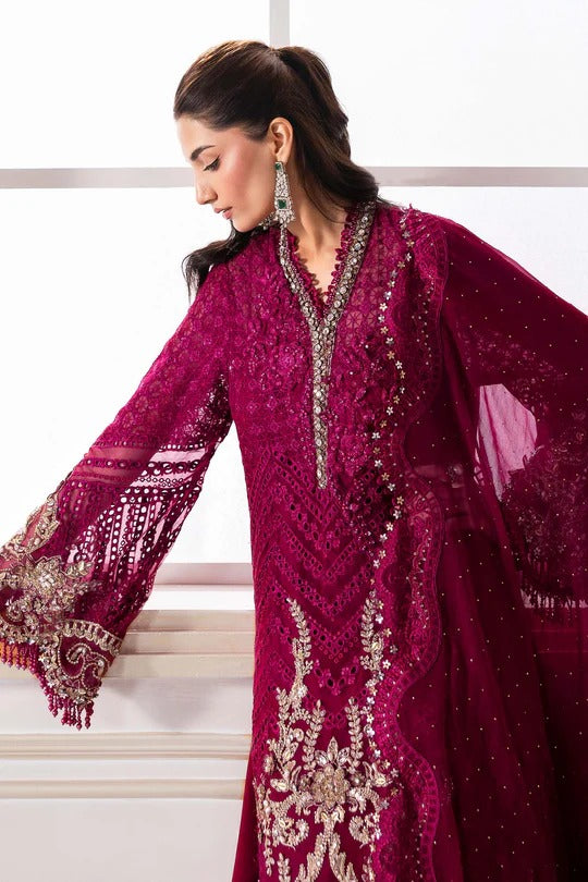 Maria B. | 3 Piece Unstitched Embroidered Chiffon Suit | BD-3003