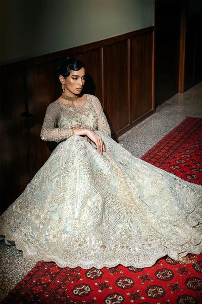 Saira Rizwan | 3 Piece Unstitched Embroidered sequined & embellished Net | Lucent-SRF-D-02