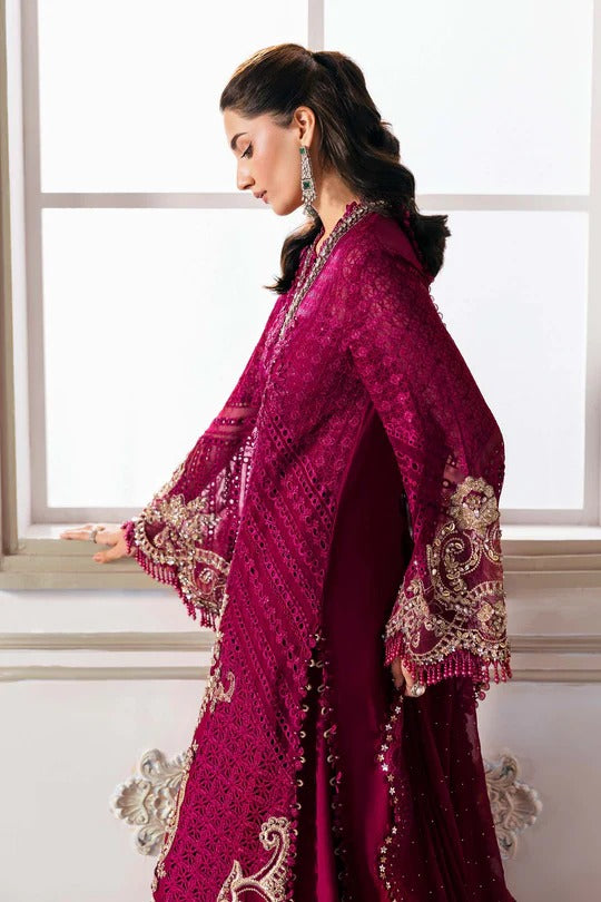 Maria B. | 3 Piece Unstitched Embroidered Chiffon Suit | BD-3003