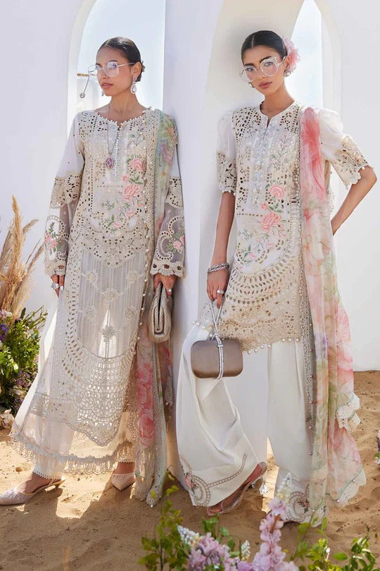 Maria B. | 3 Piece Unstitched Embroidered Lawn Suit | LAWN-25-07