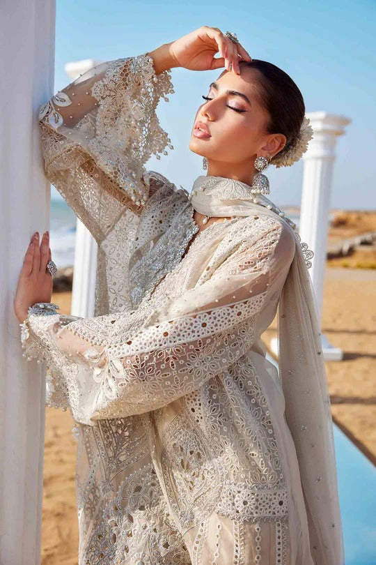 Maria B. | 3 Piece Unstitched Embroidered Organza Suit | LAWN-25-09