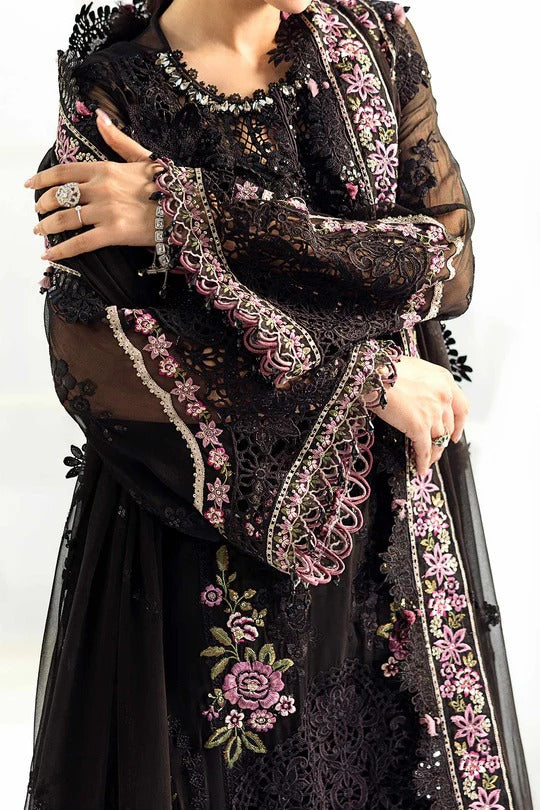 Maria B. | 3 Piece Unstitched Embroidered Chiffon Suit | MPC-25-104