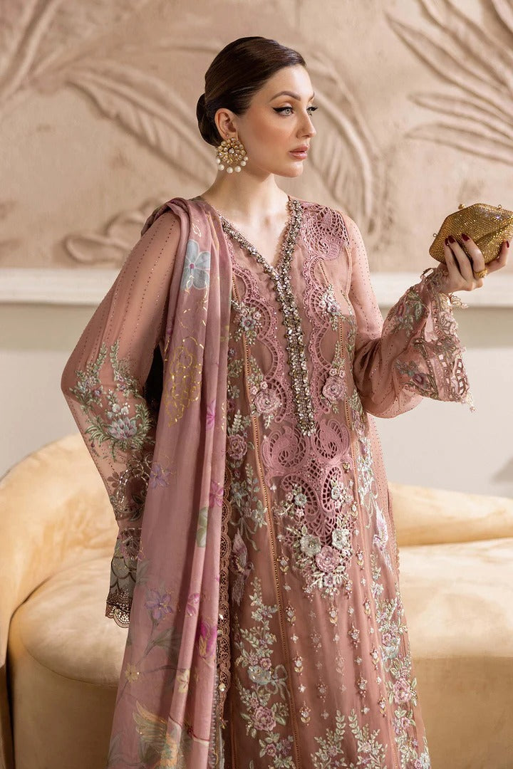 Maria B. | 3 Piece Unstitched Embroidered Chiffon Suit | MPC-25-105