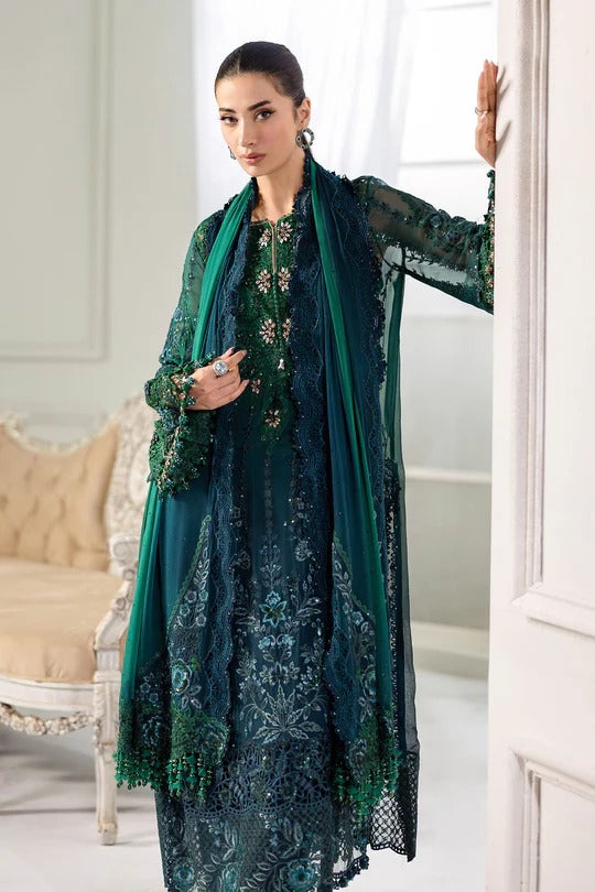 Maria B. | 3 Piece Unstitched Embroidered Chiffon Suit | MPC-25-106