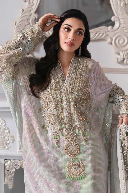 Maria B. | 3 Piece Unstitched Embroidered Chiffon Suit | BD-3005