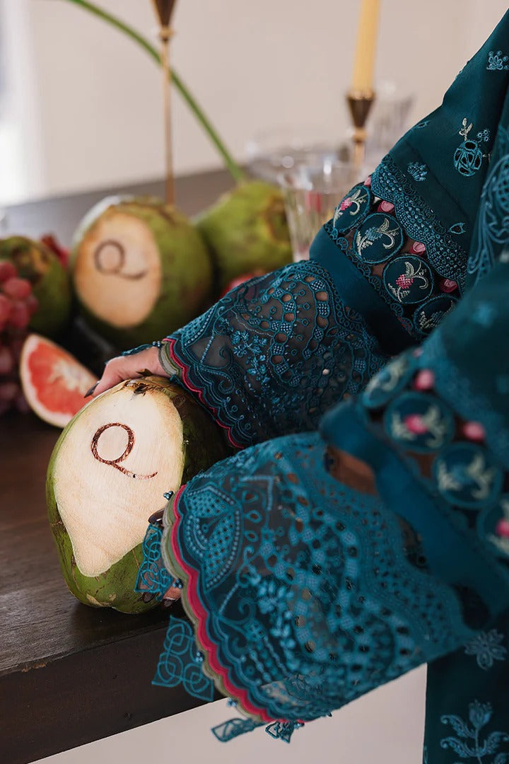 Qalamkar | 3 Piece Unstitched Embroidered Lawn | SA-04 ELIF