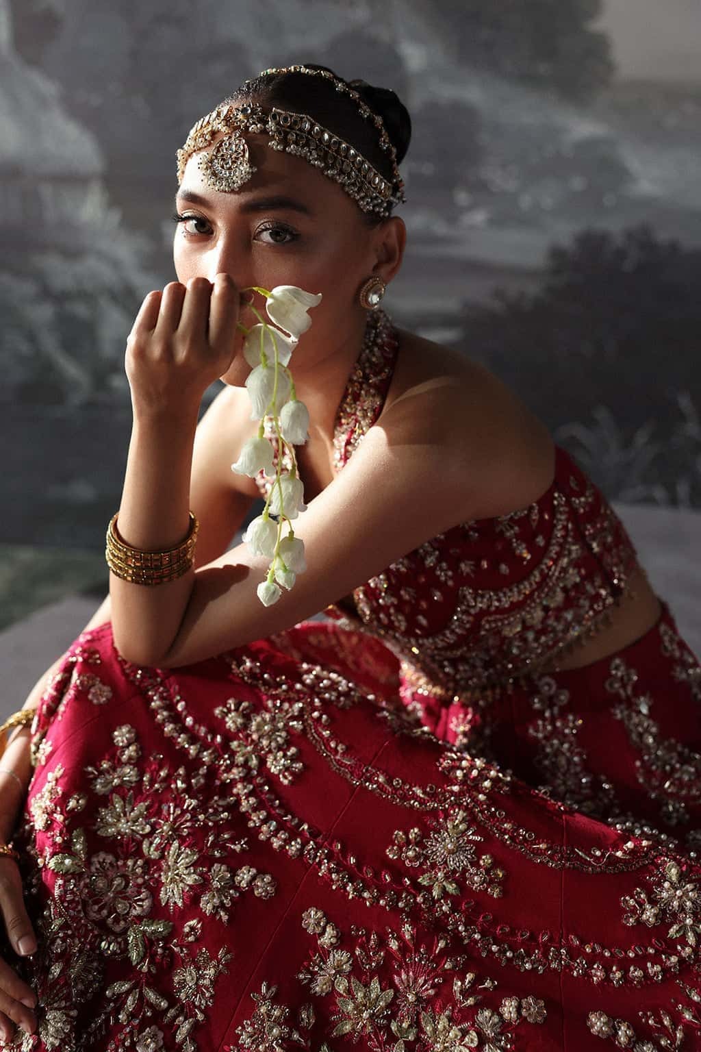 Afrozeh | 3 Piece Unstitched Embroidered Bridal | Claude