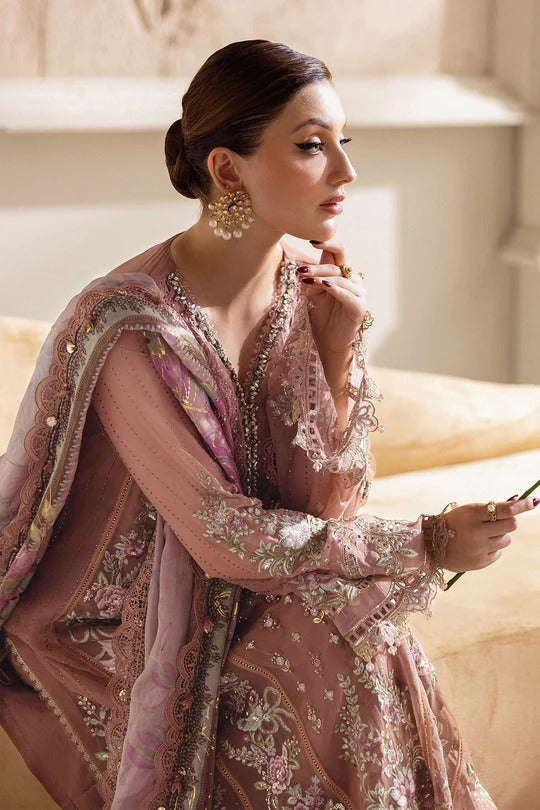 Maria B. | 3 Piece Unstitched Embroidered Chiffon Suit | MPC-25-105