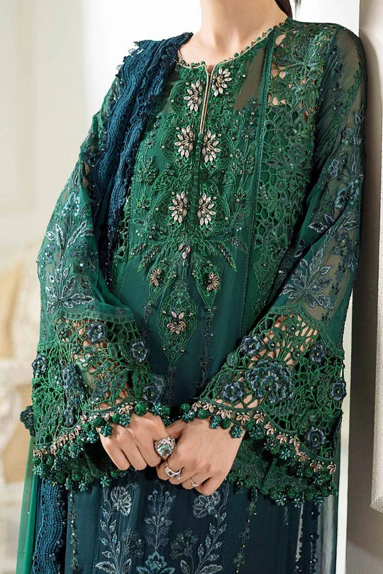 Maria B. | 3 Piece Unstitched Embroidered Chiffon Suit | MPC-25-106