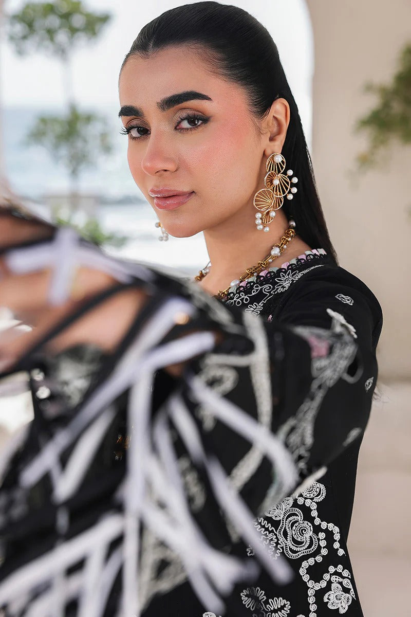 Qalamkar | 3 Piece Unstitched Embroidered Lawn | SA-02 LIANA