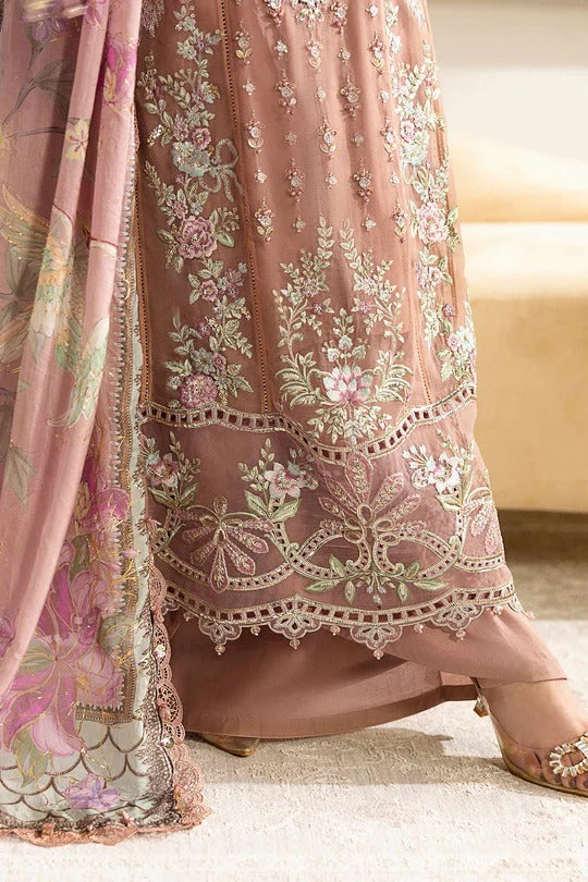 Maria B. | 3 Piece Unstitched Embroidered Chiffon Suit | MPC-25-105
