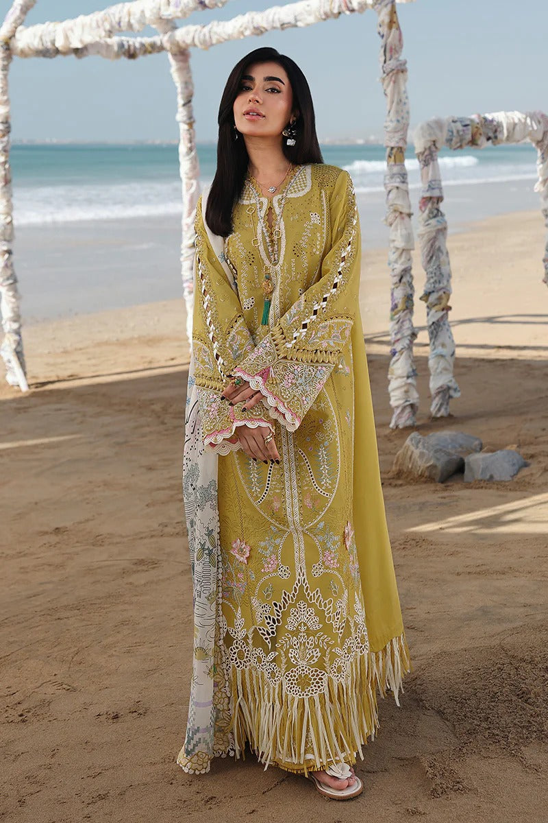 Qalamkar | 3 Piece Unstitched Embroidered Lawn | SA-07 HIRA