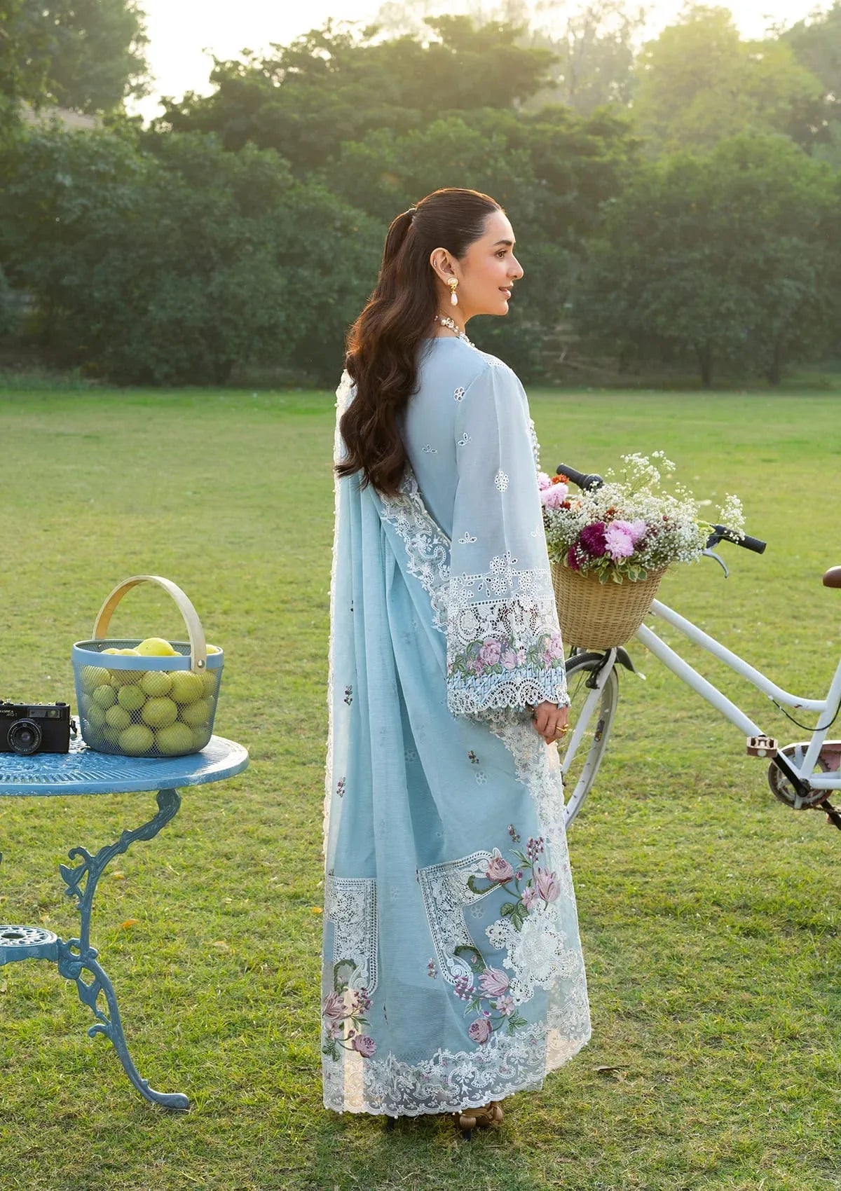 Elaf | 3 Piece Unstitched Embroidered Lawn | ELY-07 Morning Drizzle