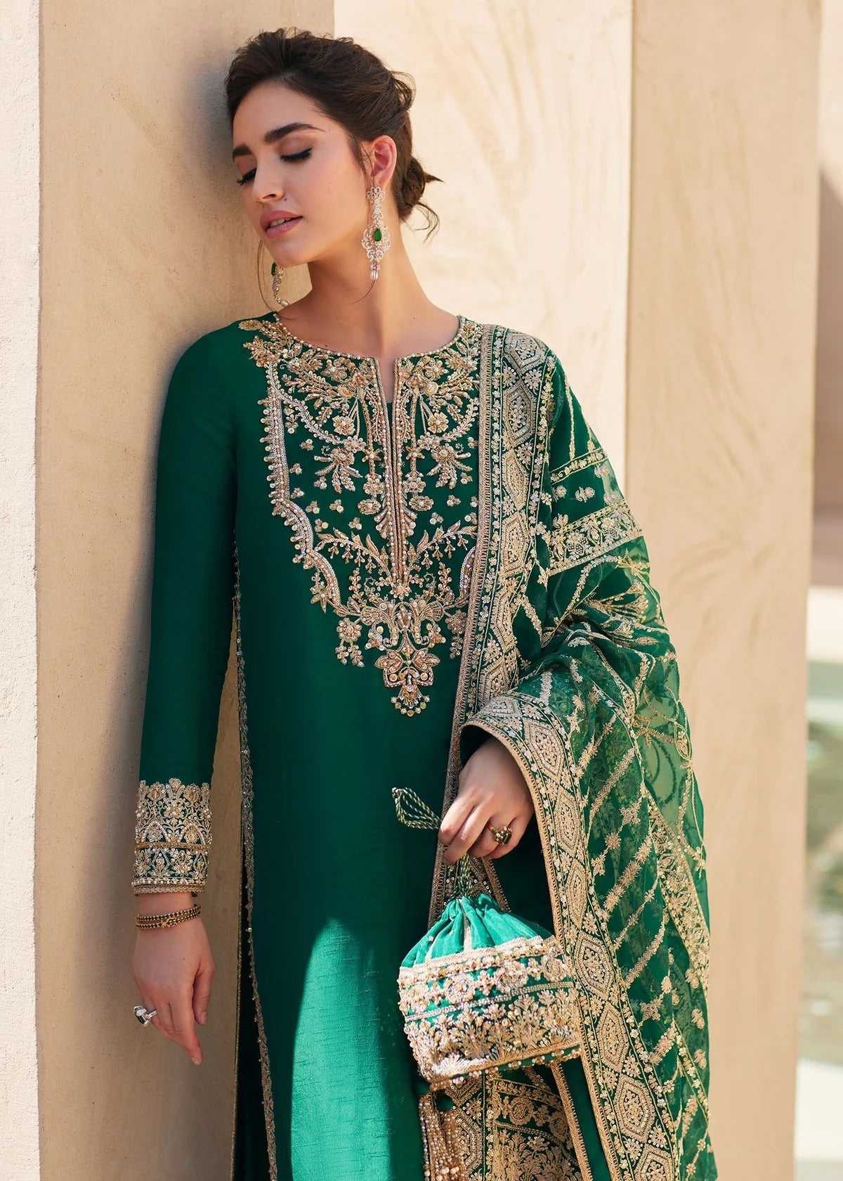 Kanwal Malik | 3 Piece Unstitched Embroidered Korean Silk | Zyra