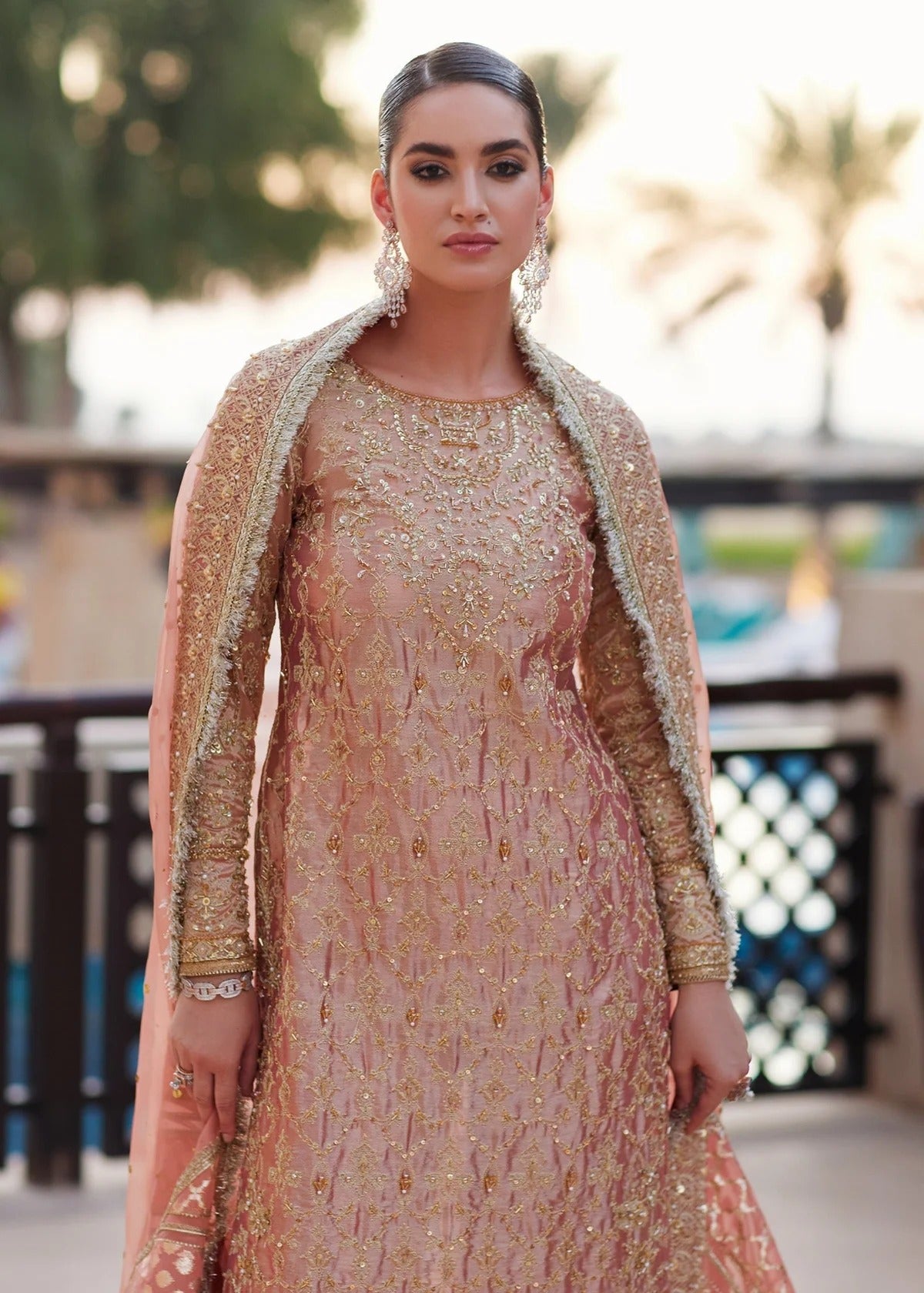 Kanwal Malik | 3 Piece Unstitched Embroidered Tissue Silk | Nera