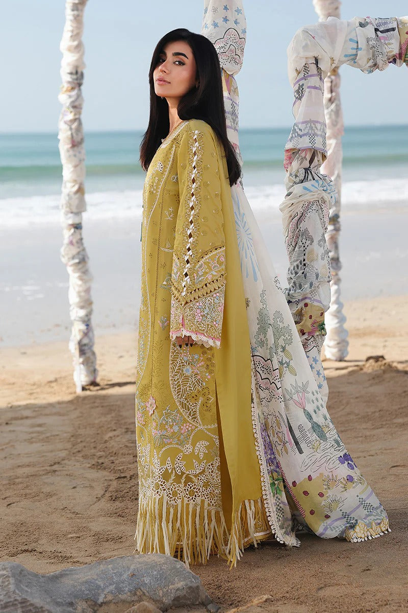 Qalamkar | 3 Piece Unstitched Embroidered Lawn | SA-07 HIRA