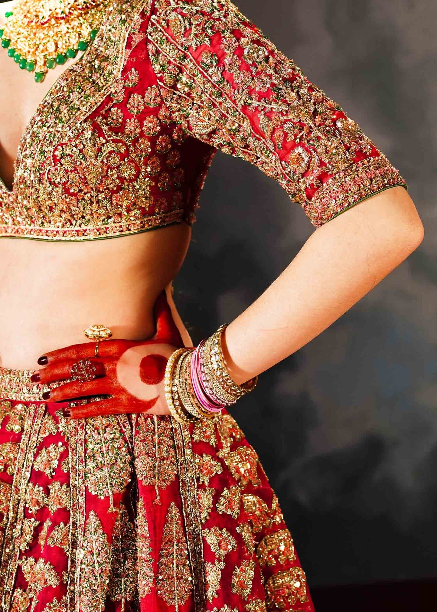 Hussain Rehar | 3 Piece Unstitched organza lehenga choli | Raaqs