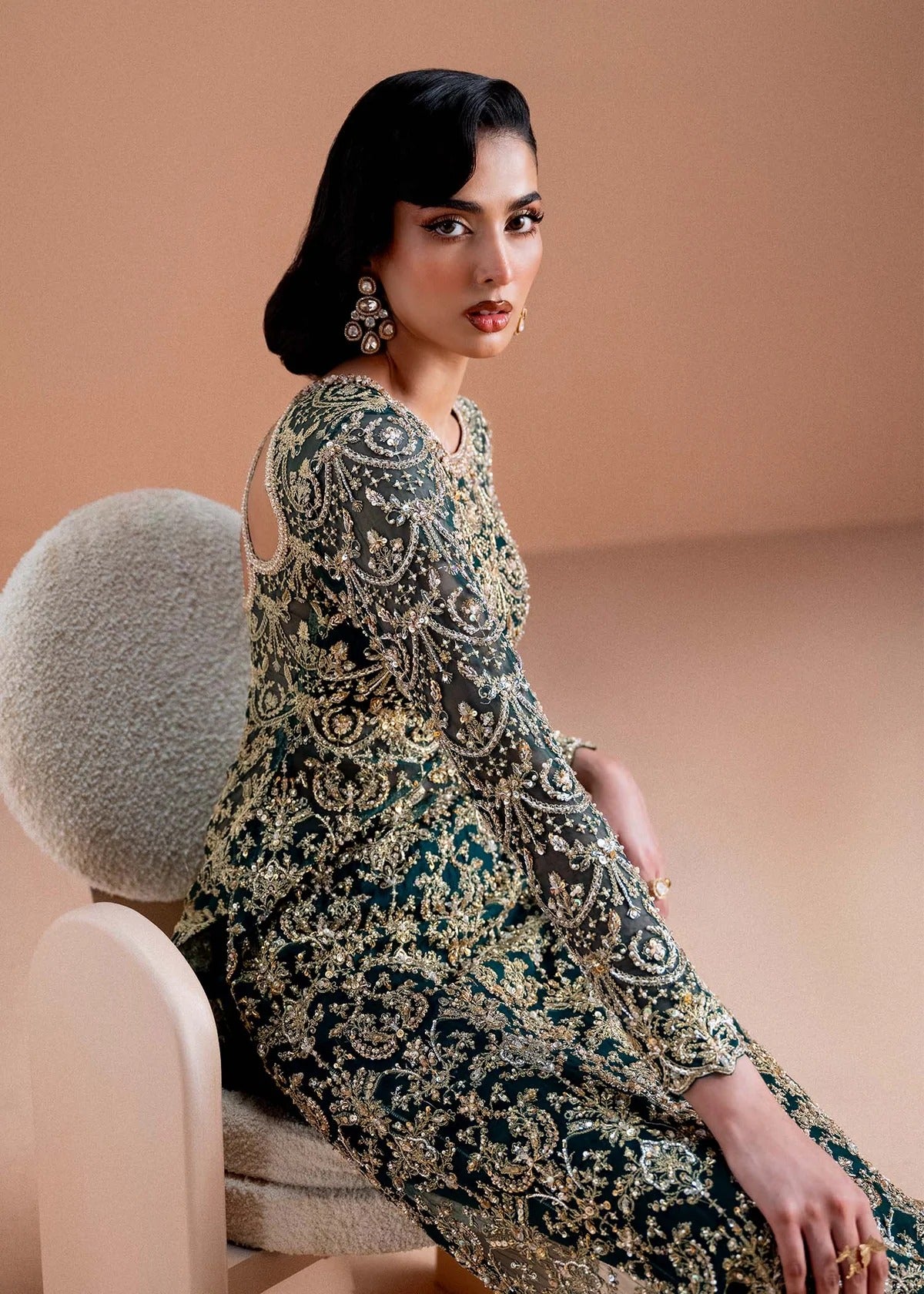 Kanwal Malik | 3 Piece Unstitched Net Embroidered Organza | Zaira