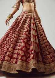 Hussain Rehar | 3 Piece Unstitched organza lehenga choli | Raaqs