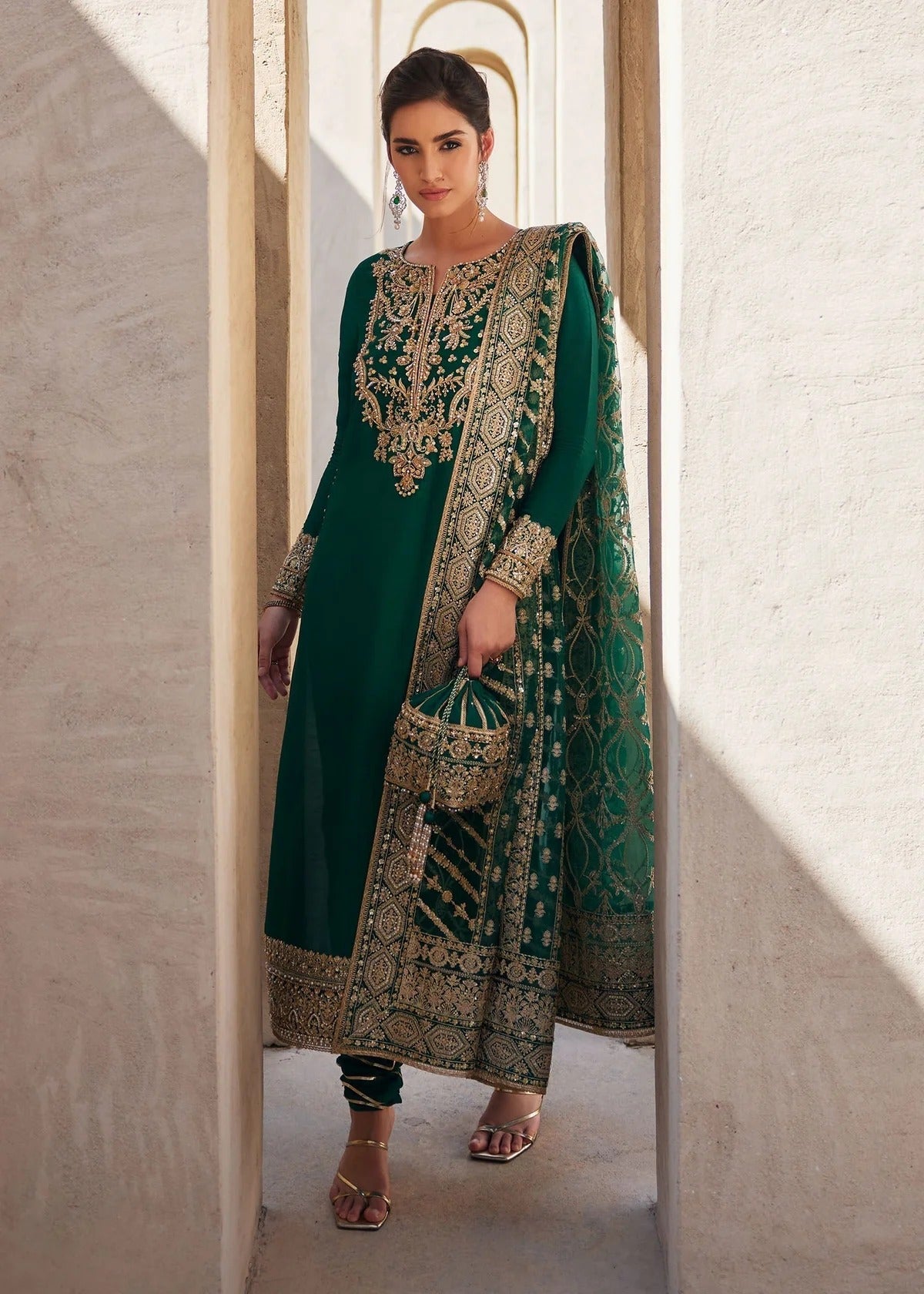 Kanwal Malik | 3 Piece Unstitched Embroidered Korean Silk | Zyra