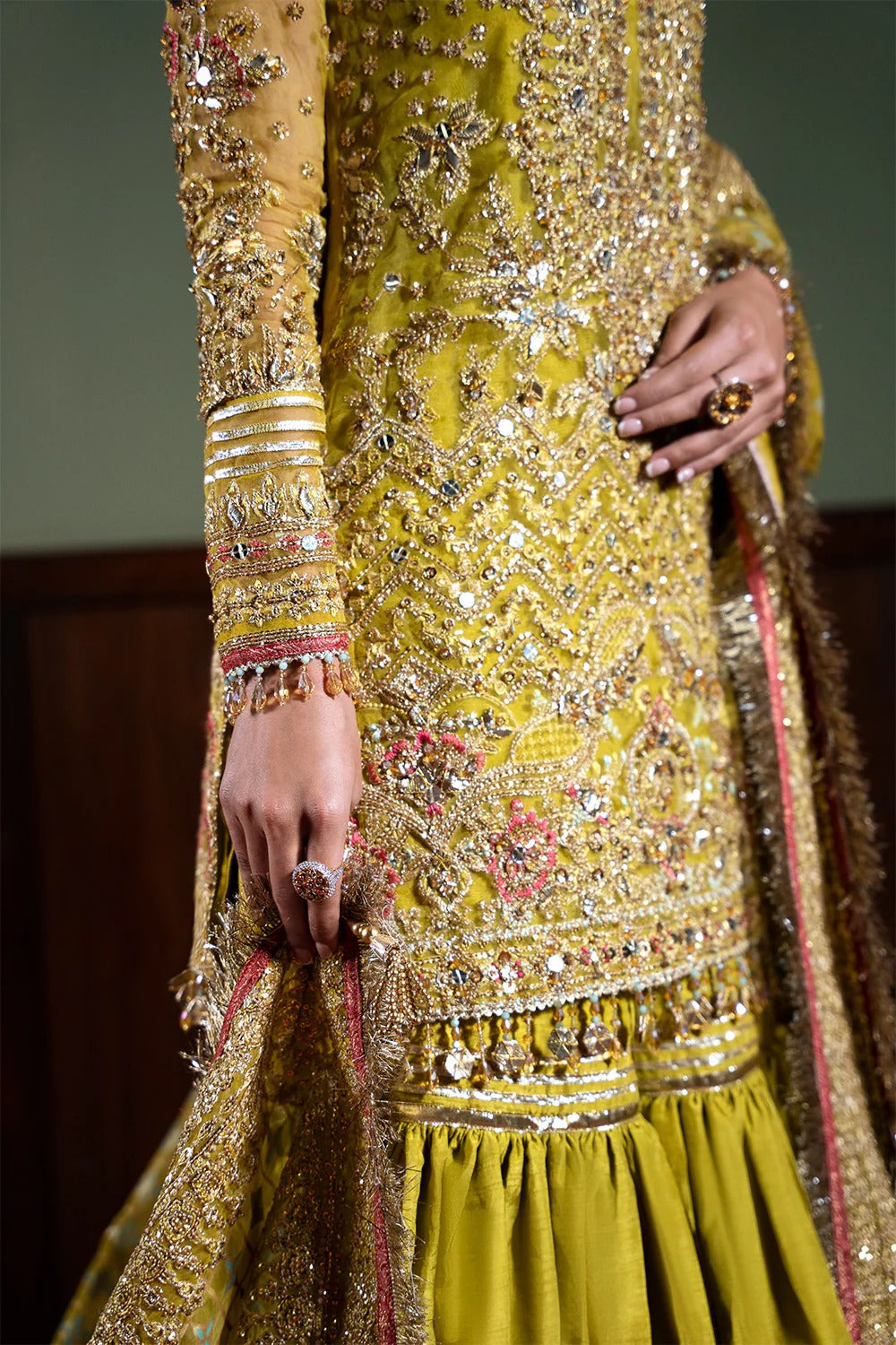 Saira Rizwan | 3 Piece Unstitched Embroidered Organza | SERA-SRF-D-08