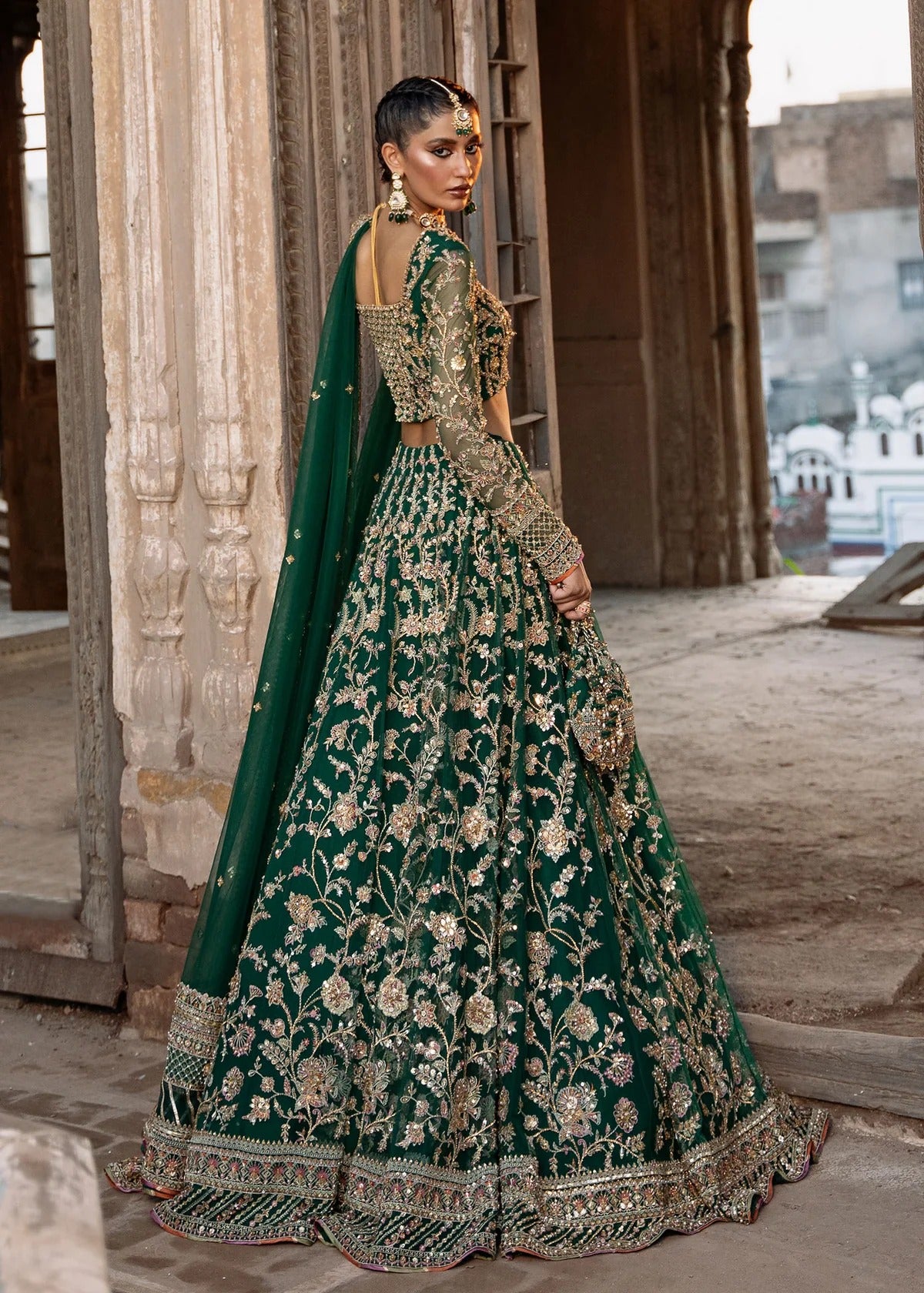 Kanwal Malik | Unstitched Bridal Net Choli with Lehenga | Sukhan