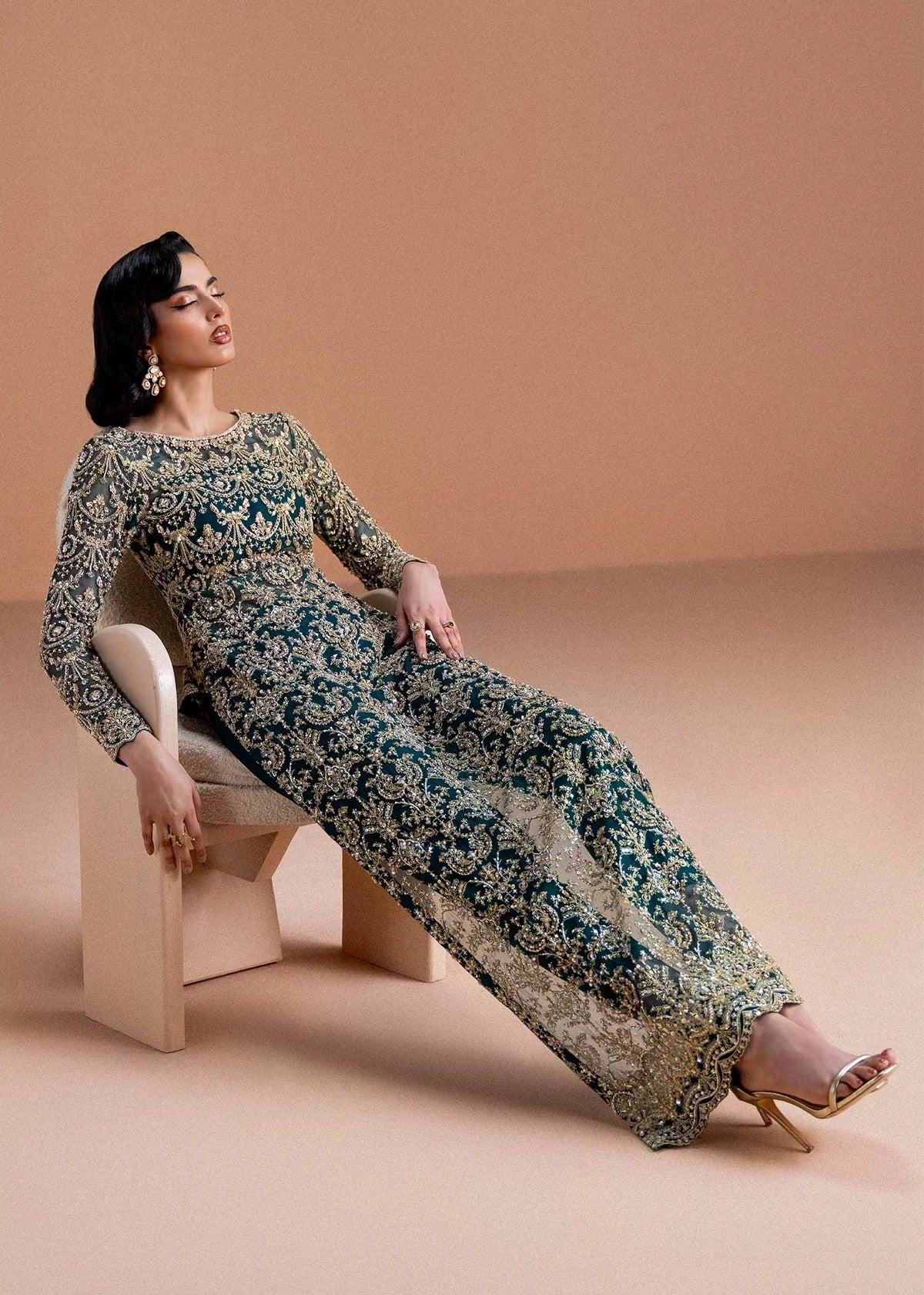 Kanwal Malik | 3 Piece Unstitched Net Embroidered Organza | Zaira