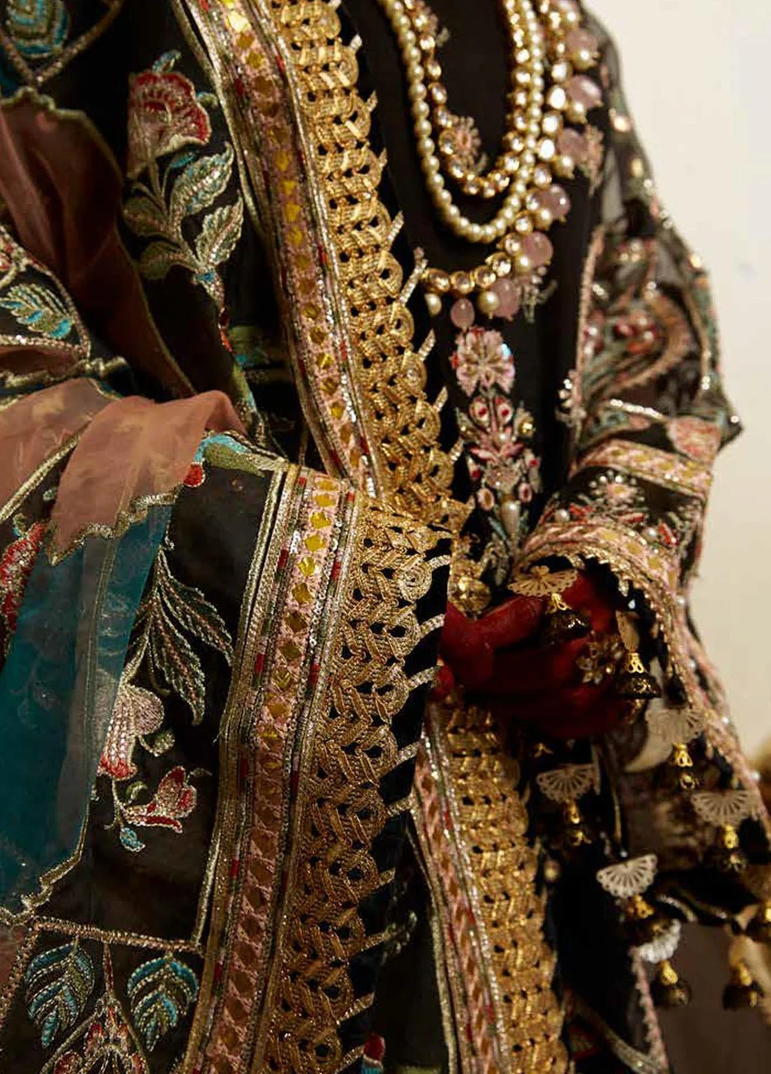 MNR | 3 Piece Unstitched Embroidered Organza outfit | Basgul