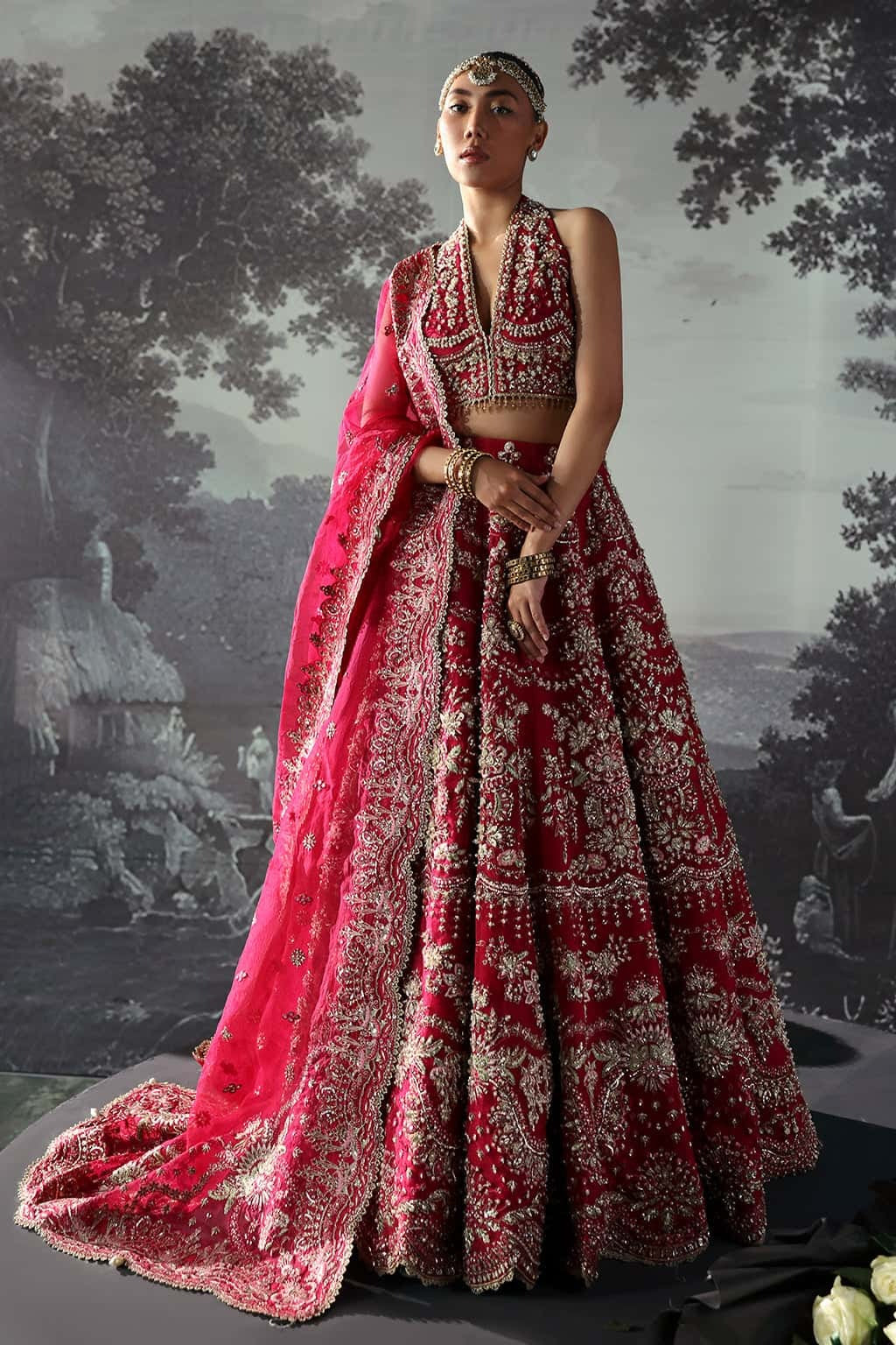 Afrozeh | 3 Piece Unstitched Embroidered Bridal | Claude
