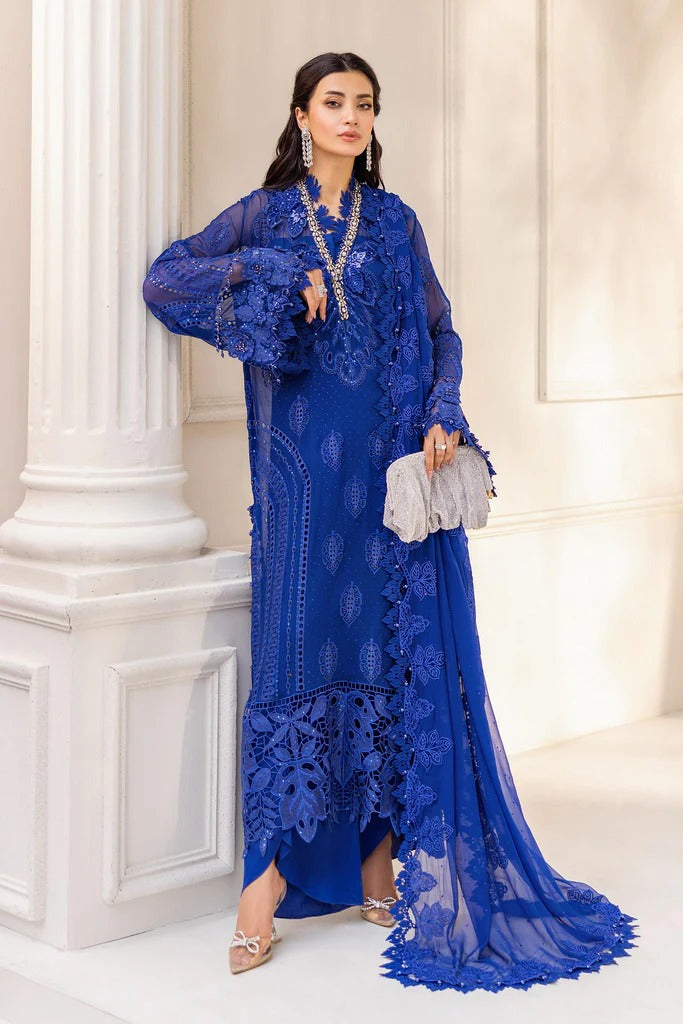 Maria B. | 3 Piece Unstitched Embroidered Chiffon Suit | MPC-25-103