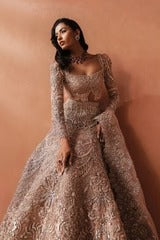 Soraya | Unstitched Soft Pink Net Lehnga | Catherine