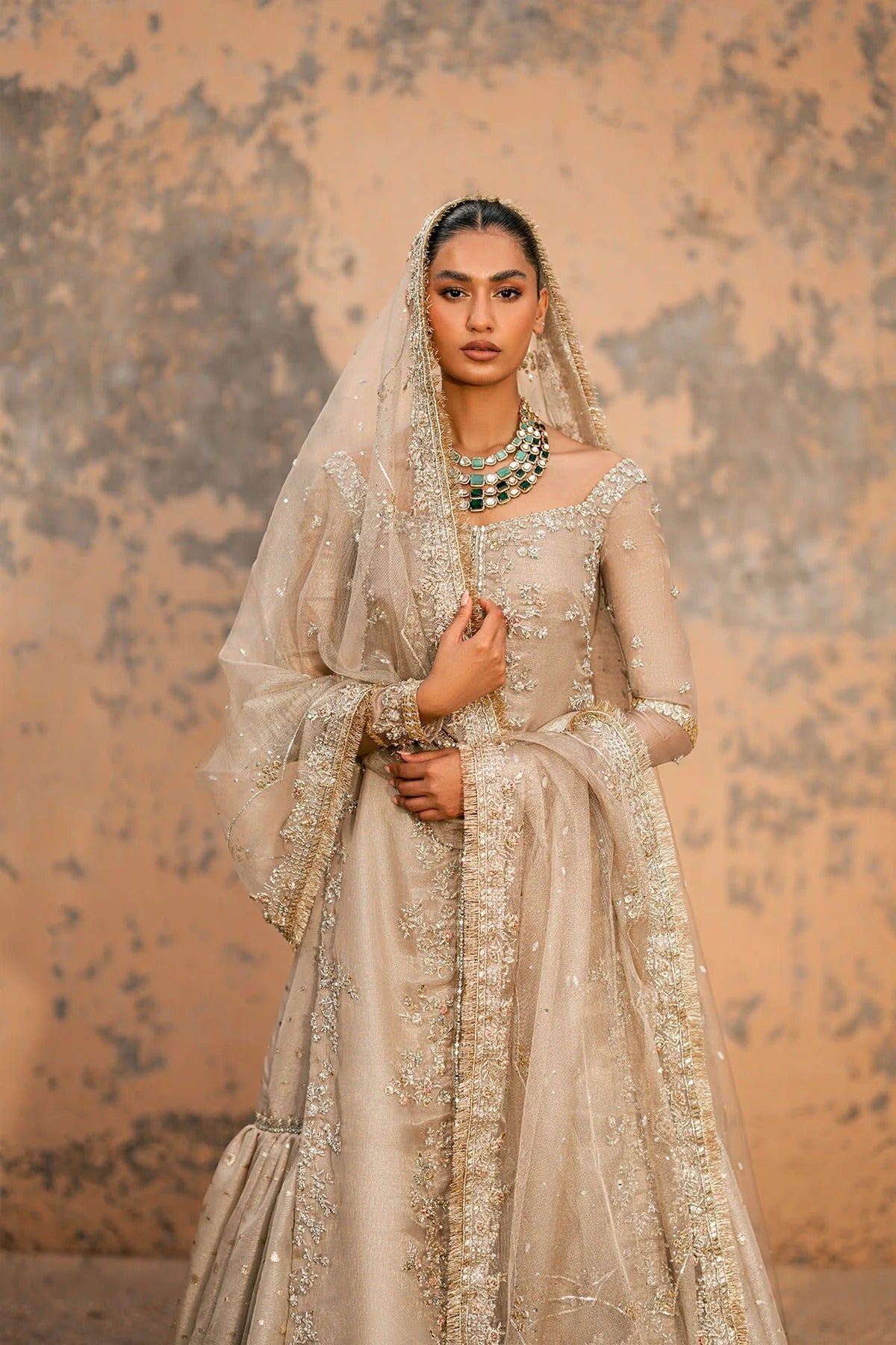Zuria Dor | 3 Piece Unstitched Organza Zari Gharara | Lila Neue