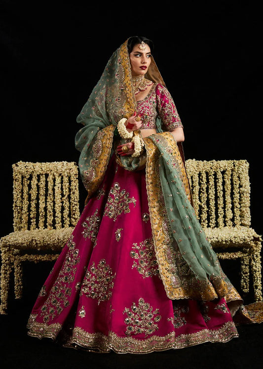 Hussain Rehar | Bridal Organza Outfit | Laal