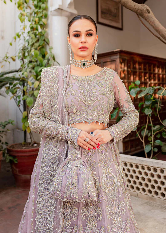 Kanwal Malik | 3 Piece Unstitched Embroidered Lehenga | Mahenur – MUSHQ