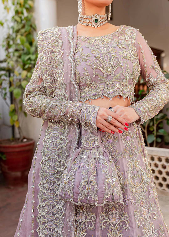 Kanwal Malik | 3 Piece Unstitched Embroidered Lehenga | Mahenur – MUSHQ