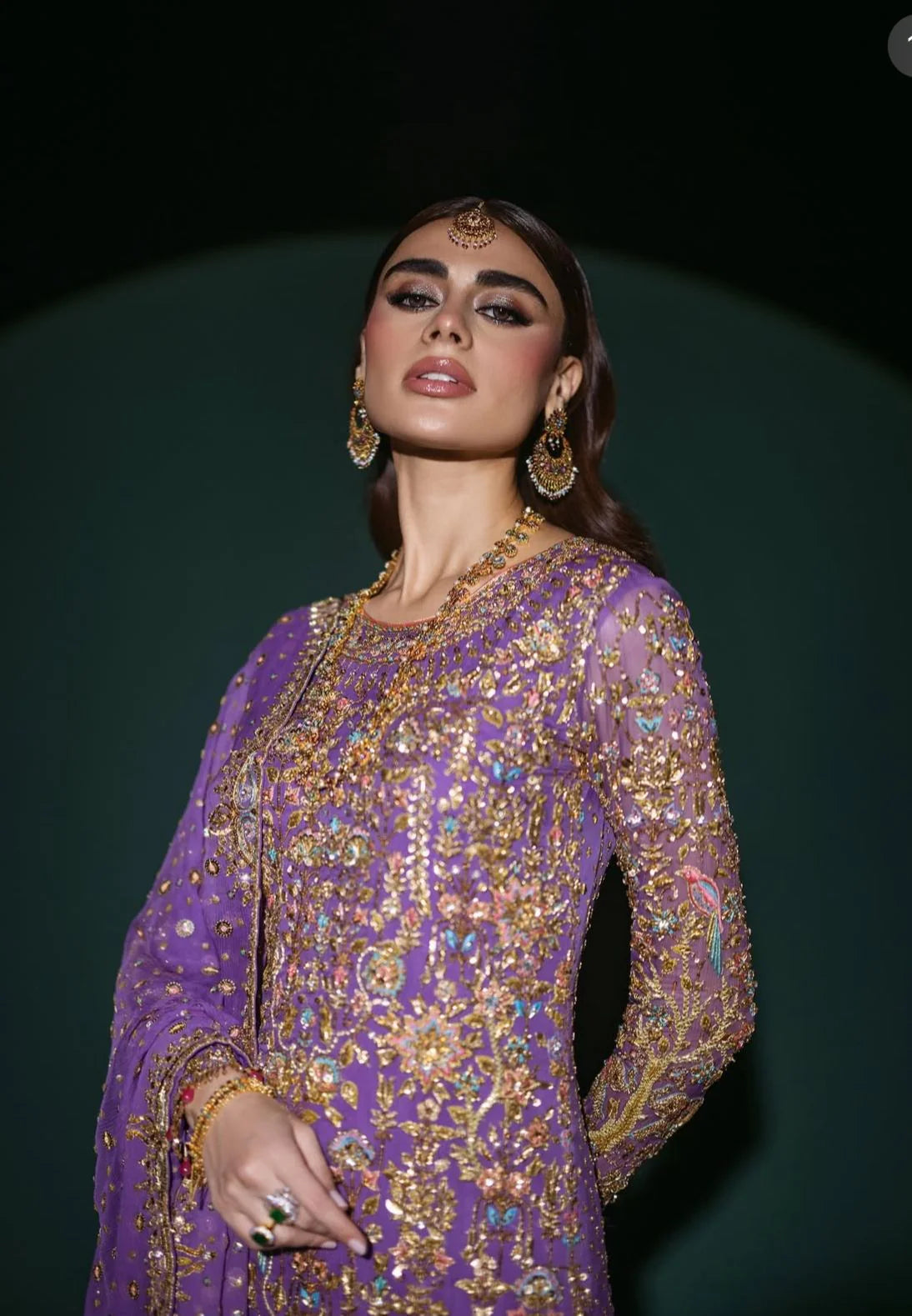 Nomi Ansari | 3 Piece Unstitched Embroidered Silk | Couture