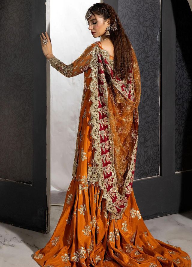 Imrozia | 3 Piece Unstitched Embroidered Sharara | Andaaz-e-Khaas