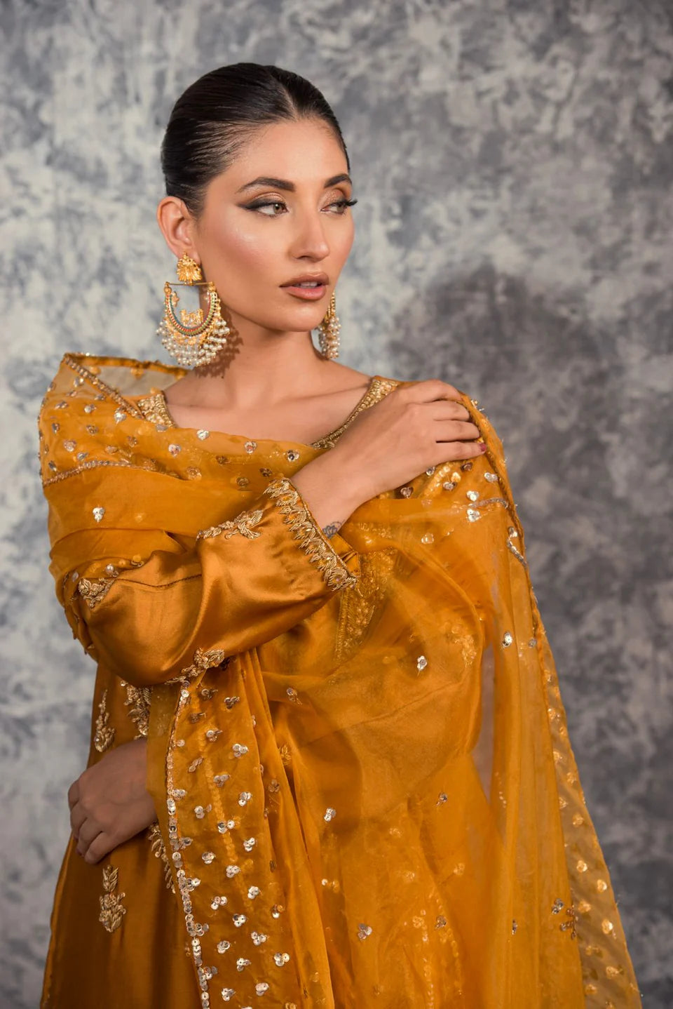 Sehrish Nadeem | 3 Piece Unstitched Embroidered Tussle Silk | Miral