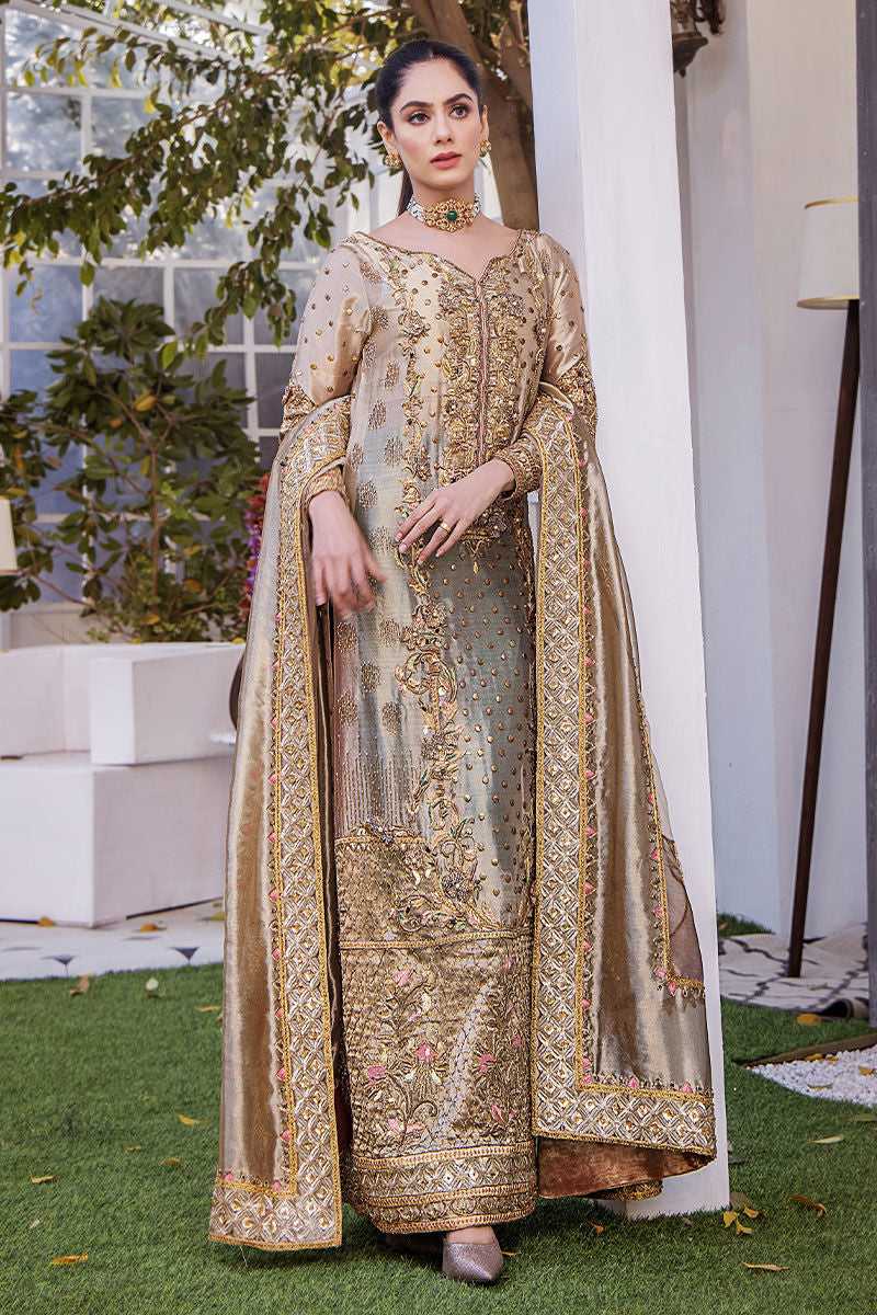 Shazia Kiyani | 3 Piece Unstitched Embroidered Tussle Silk | Samar
