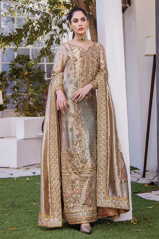 Shazia Kiyani | 3 Piece Unstitched Embroidered Tussle Silk | Samar
