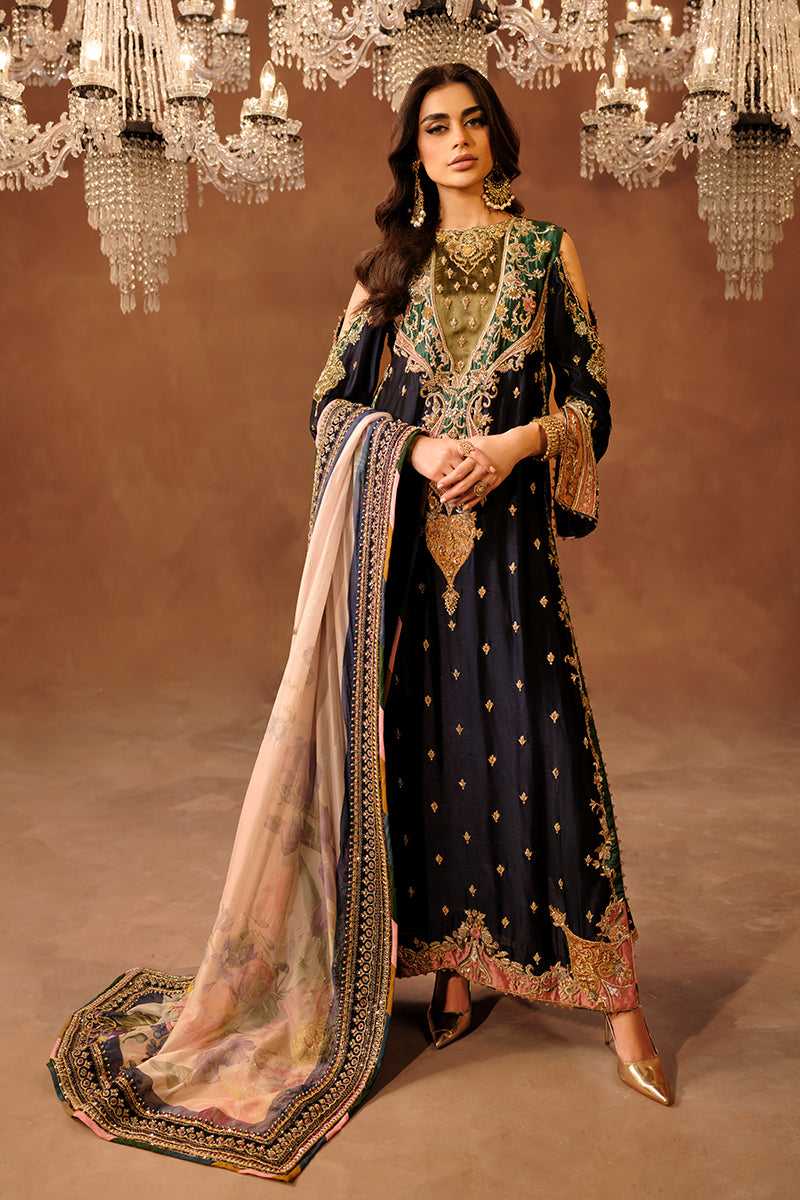 Shazia Kiyani | 3 Piece Unstitched Embroidered Tissue Silk | Shahana