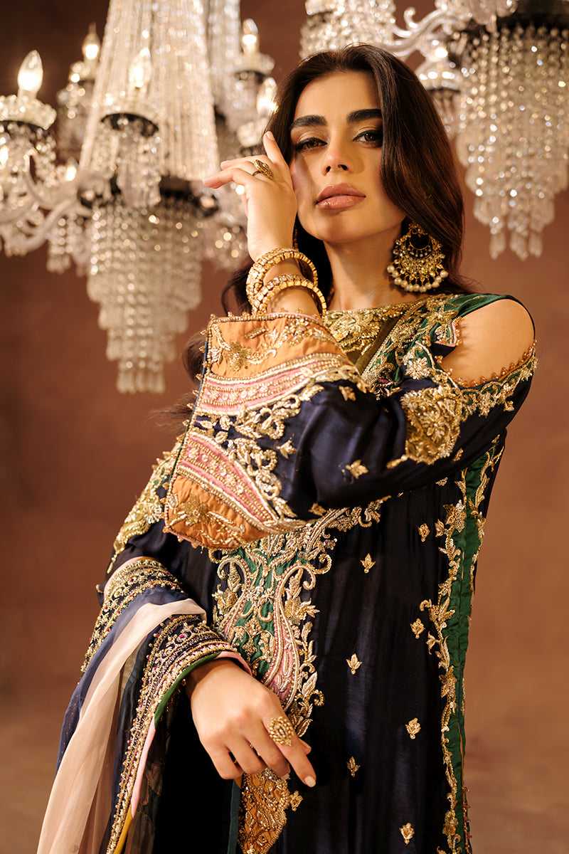 Shazia Kiyani | 3 Piece Unstitched Embroidered Tissue Silk | Shahana