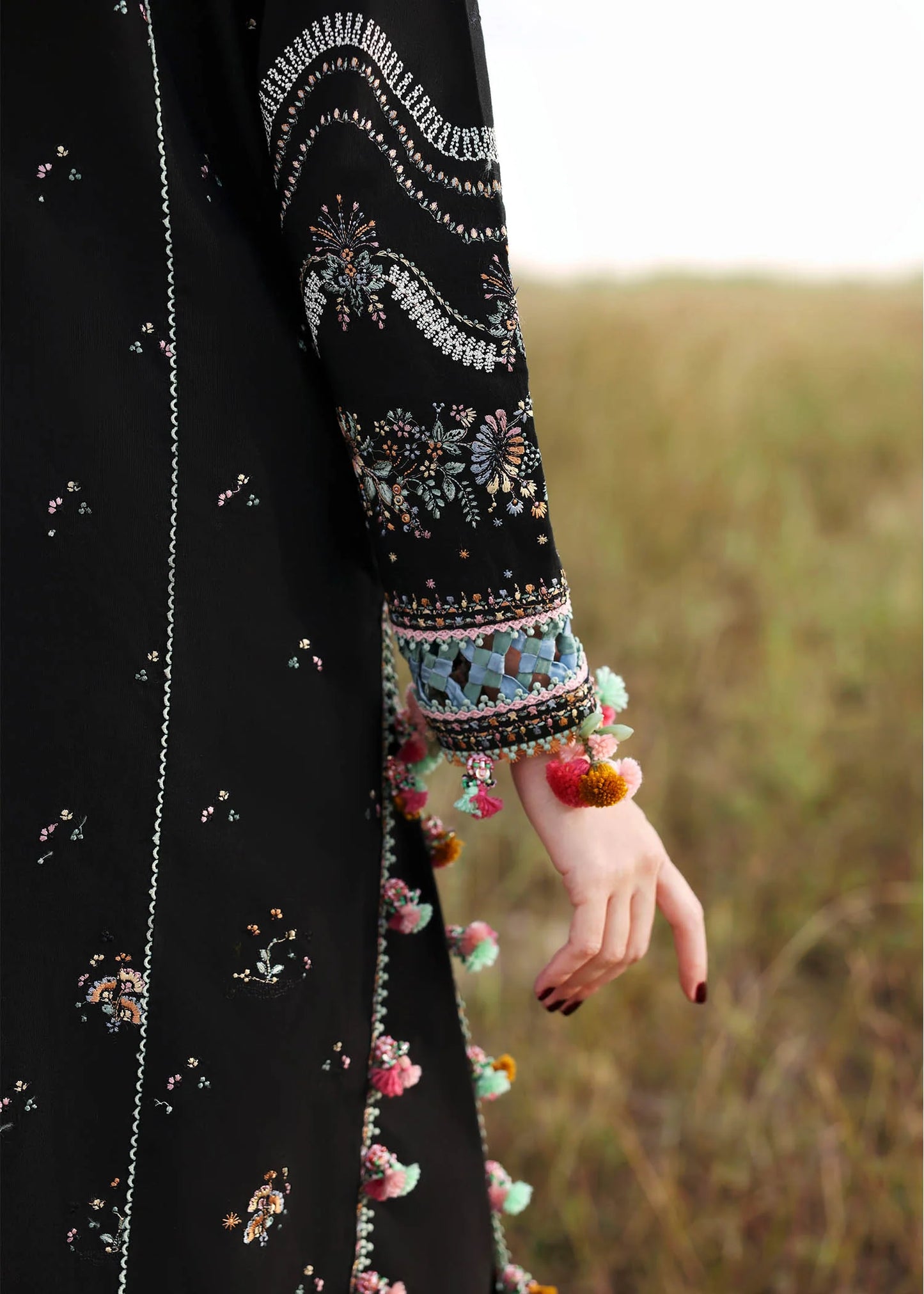 Hussain Rehar | 3 Piece Unstitched Embroidered Khaddar | Malika